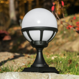 Norlys Bolgona 313 portstolpe, LED max 9W, E27, IP54, hvit