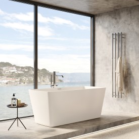 Strømberg Andria fritstående badekar, 1500 x 750 mm, mat hvid