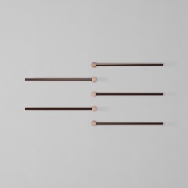 Scandtap Cozied M5 håndklædetørrer, el, 5 stænger, børstet kobber