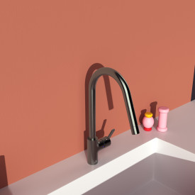 Ideal Standard Gusto køkkenarmatur, udtrækstud, antracit