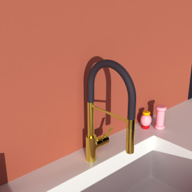 Ideal Standard Gusto køkkenarmatur, børstet guld