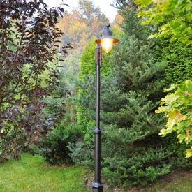 Norlys Como 373 stolpelampe, LED max 3x9W, E27, IP54, sort