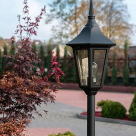 Norlys Modena 304 stolpelampe, LED max 9W, E27, IP54, hvit