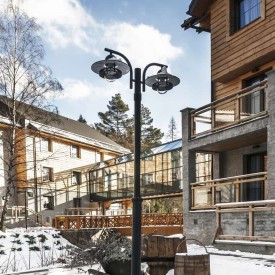 Norlys Oslo 242 stolpelampe, LED max 2x9W, E27, IP55, sort