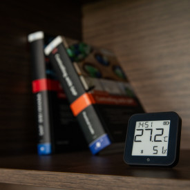 Shelly Blu temperatur- & fugtighedssensor, Bluetooth & Zigbee, sort