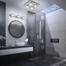 Osram Orbis Flame væglampe, 3000-4000K, krom