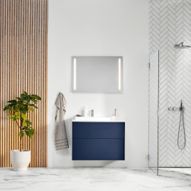 Geberit Sigma 50 Square betjeningsplade, hvid/sort krom