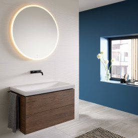 Geberit Option Round spejl med lys, dæmpbar, Ø50 cm