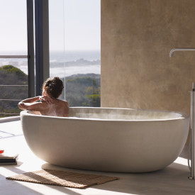 Vola FS1 Fritstående kararmatur med brusesæt, stål