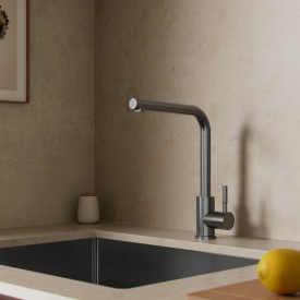 Zen Sanitary køkkenarmatur, sort krom