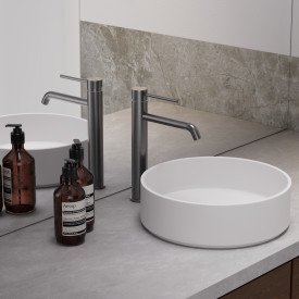 Zen Sanitary Slimline håndvaskarmatur, sort krom