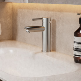 Zen Sanitary Slimline håndvaskarmatur, børstet rustfrit stål