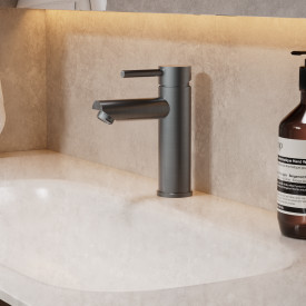 Zen Sanitary Slimline håndvaskarmatur, sort krom