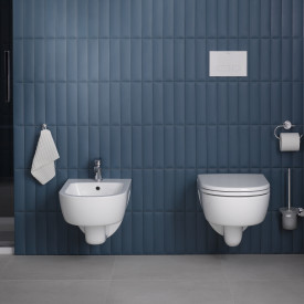 Duravit D-code væghængt toilet, hvid