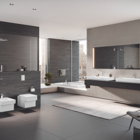 Grohe Rainshower SmartActive Cube brusehoved, 31x31 cm, krom/hvid