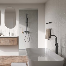 Damixa Silhouet brusesæt, vandbesparende,  mat sort