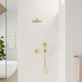 Hansgrohe Raindrain Flex afløbsrende, 900 mm, vægmontering, guld
