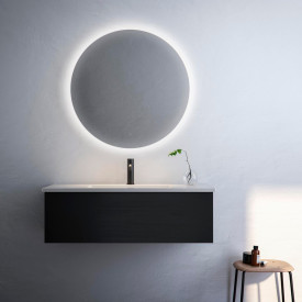 Svedbergs Valje spejl med lys, Ø60 cm