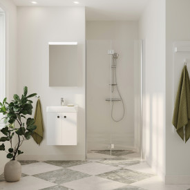 Svedbergs Bloc spejlskab med lys, 45x72 cm, hvid