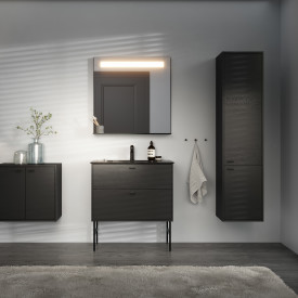 Gustavsberg Artic benramme til vaskeskab, sort