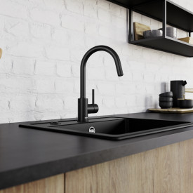 Blanco Dalago 6-F MX køkkenvask, 60,5x50 cm, sort