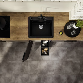 Blanco Mila-S køkkenarmatur, udtrækstud, mat sort