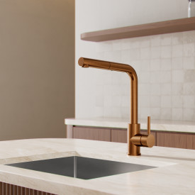 Zen Sanitary køkkenarmatur, udtrækstud, kobber