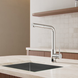 Zen Sanitary køkkenarmatur, udtrækstud, rustfrit stål