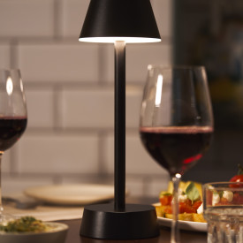 Duni Zelda genopladelig bordlampe, sort