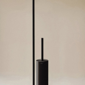 Cosmic Geyser toiletbørste med toiletrulleholder, mat sort