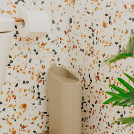 2 stk Cosmic Flat toiletspand, 2,5 liter, beige