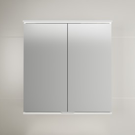 Linn Bad Hilde speilskap med overlys, 80x84x18 cm, hvit matt
