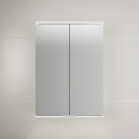 Linn Bad Hilde speilskap med overlys, 60x84x18 cm, hvit matt