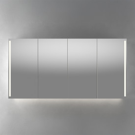 Linn Bad Vikja speilskap med led-lys, 160x84x18 cm, eik
