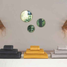 Sorema Favo gæstehåndklæde, 30x50 cm, brun