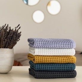 Sorema Favo håndklæde, 55x100 cm, grå