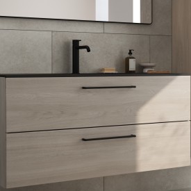 Linn Bad Ingrid servantskap, 1 skuff, 120x45,3x28,5 cm, lys eik