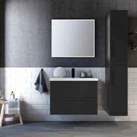 Linn Bad Ingrid servantskap, 2 Skuffer, dobbel, 120x45,3x57 cm, sort matt