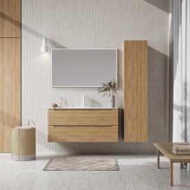 Linn Bad Emma servantskap, 1 skuff, venstre, 120x45,7x28,5 cm, eik