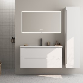 Linn Bad Emma servantskap, 1 Skuff, dobbel, 120x45,7x28,5 cm, hvit matt