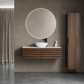 Linn Bad Selma servantskap, 1 Skuff, 100x45,7x33,4 cm, mørk eikestav