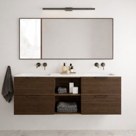 Linn Bad Silje servantskap, 2 skuffer, 120x45,7x57 cm, mørk eik