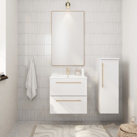 Linn Bad Ingrid Smal servantskap, 60x34,6x57 cm, hvit matt