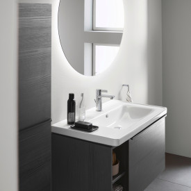 Duravit D-Neo spejl med lys, Ø90 cm, højglans hvid