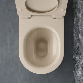 GSI Tono toilet, back-to-wall, uden skyllekant, beige