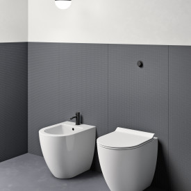 GSI Pura toilet, back-to-wall, uden skyllekant, hvid