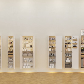 Dansani Luna højskab, 40x176 cm, højre, hvid mat