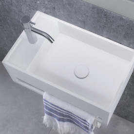 Copenhagen Bath Sandfjord 50 servant, høyre, 50x30 cm, hvit matt