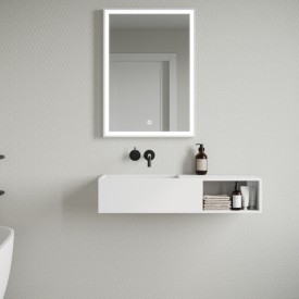 Copenhagen Bath Søndersø servant, 80x40 cm, hvit matt