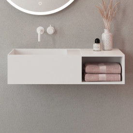 Copenhagen Bath Oslo 80 Servant, venstre, 80x40 cm, hvit matt